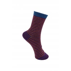 FLASH stripe strmpe plum OneSize fra Black Colour (4248PL)