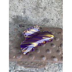 Black Colour - AXARA structured hrklemme - lilla/guld 