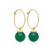 Frk. Lisberg Jewellery - Columbine Creol  - guld med grøn onyx