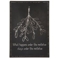 Ib Laursen - Metalskilt - What happens under the mistletoe