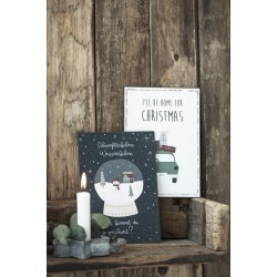 Metalskilt Ill be home for Christmas (70031-00)