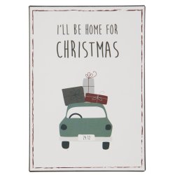 Metalskilt Ill be home for Christmas (70031-00)