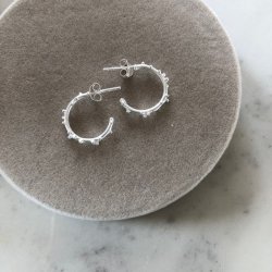 Frk. Lisberg Jewllery - Aude coral hoops - slv reringe