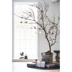 Ib Laursen - Julekugle blomst - klart glas