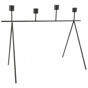 Ib Laursen - Adventstage t/4 bedelys - skr stende i sort metal