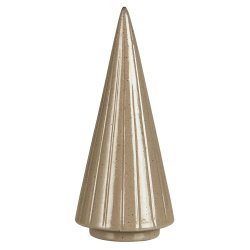 Ib Laursen - Juletr stende m/riller - i brun keramik