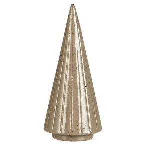 Ib Laursen - Juletr stende m/riller - i brun keramik