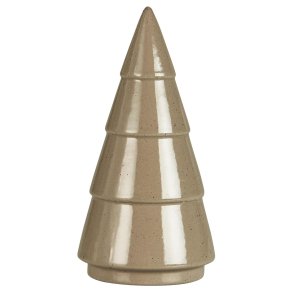 Ib Laursen - Juletr stende m/brede riller - i brun keramik