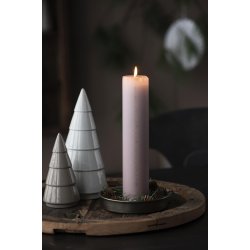 Ib Laursen - Juletr stende m/brede riller - i hvid keramik