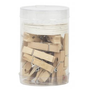 Ib Laursen - 24 runde Til & Fra kort inkl. trklemme - hvidt papir