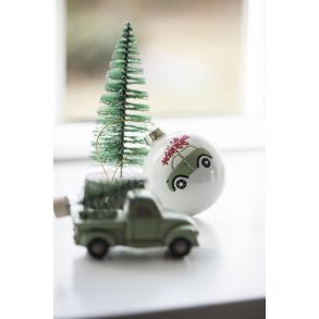Ib Laursen - Bil med juletr p tag - grn
