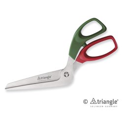 Triangle - Pizzasaks - med rdt og grnt greb fra Giesser