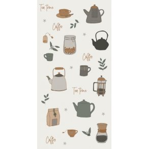 Ib Laursen - Serviet papir aflang - Tea Time/Coffee 16 stk. pr. pak