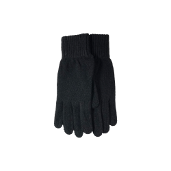 Black Colour - GERDA Strikhandske cashmere/uld - sort og gr