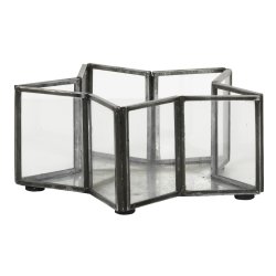 Ib Laursen - Stage til fyrfadslys - stjerneformet glas og metal