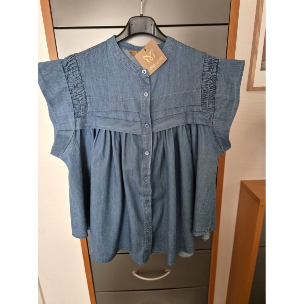 BOHO-LOVE - Bluse med korte rmer - denim