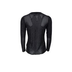 Black Colour - BCALEXIS Mesh Bluse - Sort med similisten