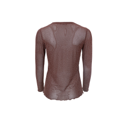 Black Colour - BCALEXIS Mesh Bluse - Brun med similisten