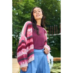 Black Colour - BCALEXIS Mesh Bluse - Bordeaux med similisten