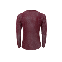 Black Colour - BCALEXIS Mesh Bluse - Bordeaux med similisten