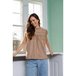 Black Colour - BCAMILLA Lace Top - Blondebluse med korte rmer - frappe