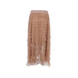 Black Colour - BCANGELINA Mesh Nederdel i lag - latte