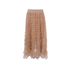 Black Colour - BCANGELINA Mesh Nederdel i lag - latte