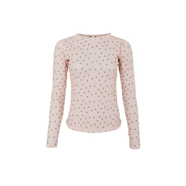 Black Colour - BCANNIE - Mesh Bluse - pudder med prikker