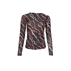 Black Colour - BCANNIE Mesh Bluse - Brun - Mocca Marble