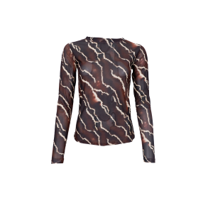 Black Colour - BCANNIE Mesh Bluse - Brun - Mocca Marble