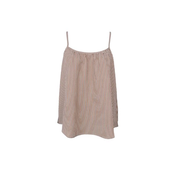 Black Colour - BCCATHERINE Strop Top - camel / hvid stribet