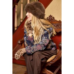 Black Colour - BCKAJSA Hat - coffee farvet - fake fur