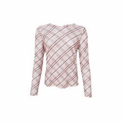 Black Colour - BCKAMMA Mesh Bluse - Beige Tartan