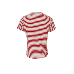 Black Colour - BCKASSI T-Shirt med V-Hals - rd og creme stribet