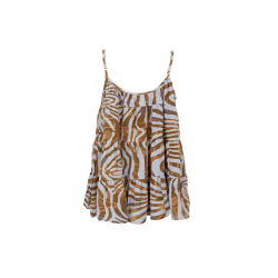 Black Colour - BCLUNA Strop Top - bl zebra