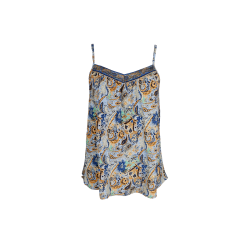 Black Colour - BCLUNA VEA Strop Top - Botanical Bl