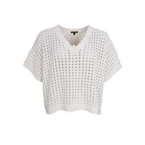 Black Colour - BCMARIKA Strik - med ben slids bagp - offwhite - OneSize