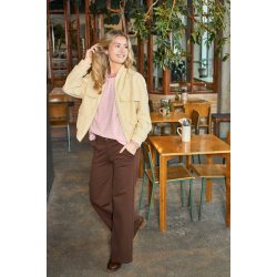 Black Colour - BCMAYLEE SS TEE - T-shirt m/korte �rmer - Gul/Lyser�d stribet