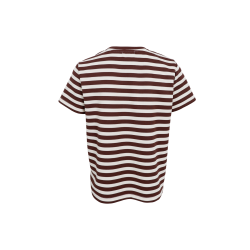 Black Colour - BCMISSY SS T-Shirt - kortrmet - brun og creme stribet