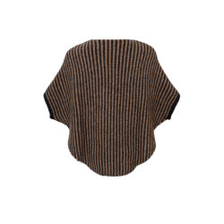 Black Colour - BCPELLA Strik Poncho - latte/dark grey