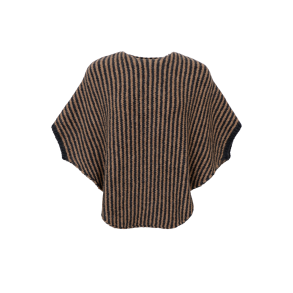 Black Colour - BCPELLA Strik Poncho - latte/dark grey