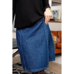 Black Colour - BCRAY Short Wrap Skirt - sl-om nederdel - denim bl