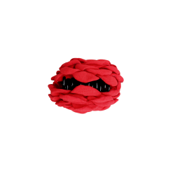 Black Colour - BCVILLA MEGA FLOWER Hrklemme - med rde blde blomster - OneSize