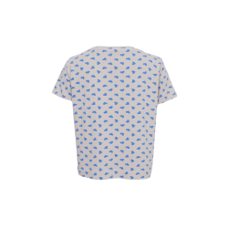 Black Colour - BCZELDA T-Shirt - kortrmet - lysgr med bl hjerter