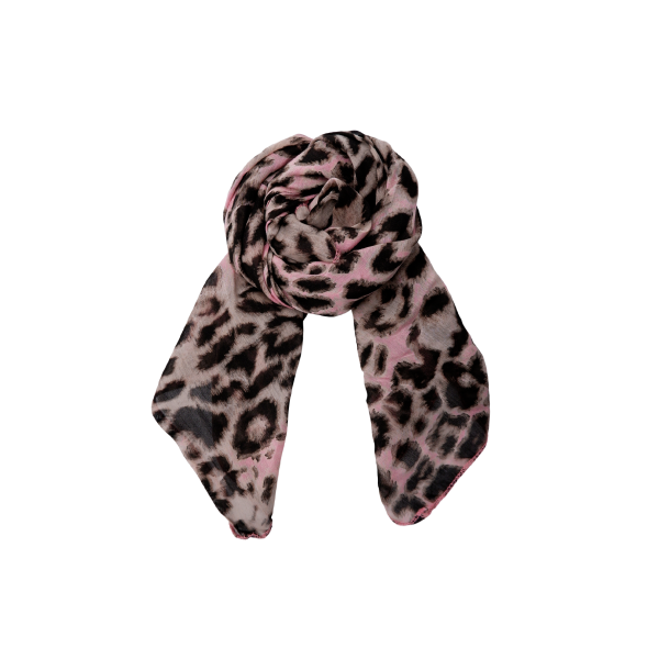 Black Colour - Silketrklde mini - leopard print rosa