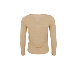 Black Colour - BCFAYE Lurex Bluse med V-hals - guld