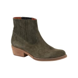 Tim&Simonsen - Linda boot - armygrn - Kort ruskindsstvle til damer