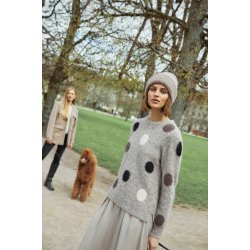 FREEQUENT - FQLOUISA Pullover - med prikket mnster - brun og sort