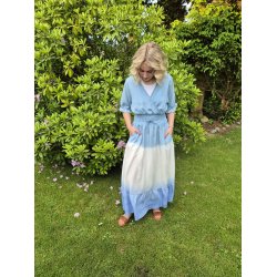 Define - Kjole - Ditte -  i bl denim med korte rmer - OneSize