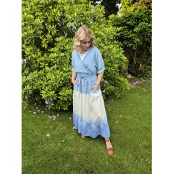 Define - Kjole - Ditte -  i bl denim med korte rmer - OneSize